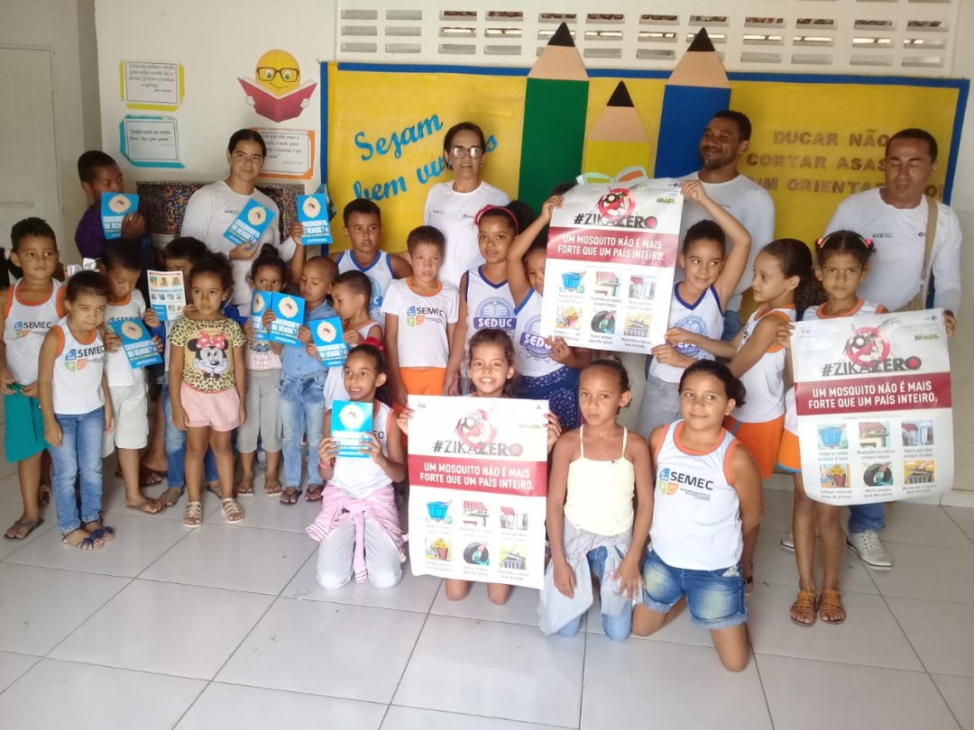 Mobilização no povoado São Joaquim contra o mosquito da Dengue.