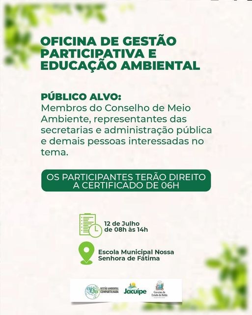 Oficina de Gestão Participativa e Educação Ambiental