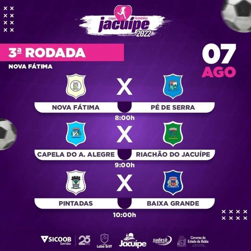 Terceira rodada da Copa Jacuípe Feminina