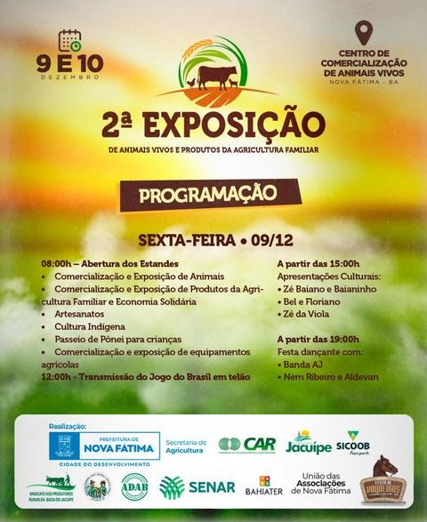 2ª Exposição de Animais Vivos e Produtos da Agricultura Familiar