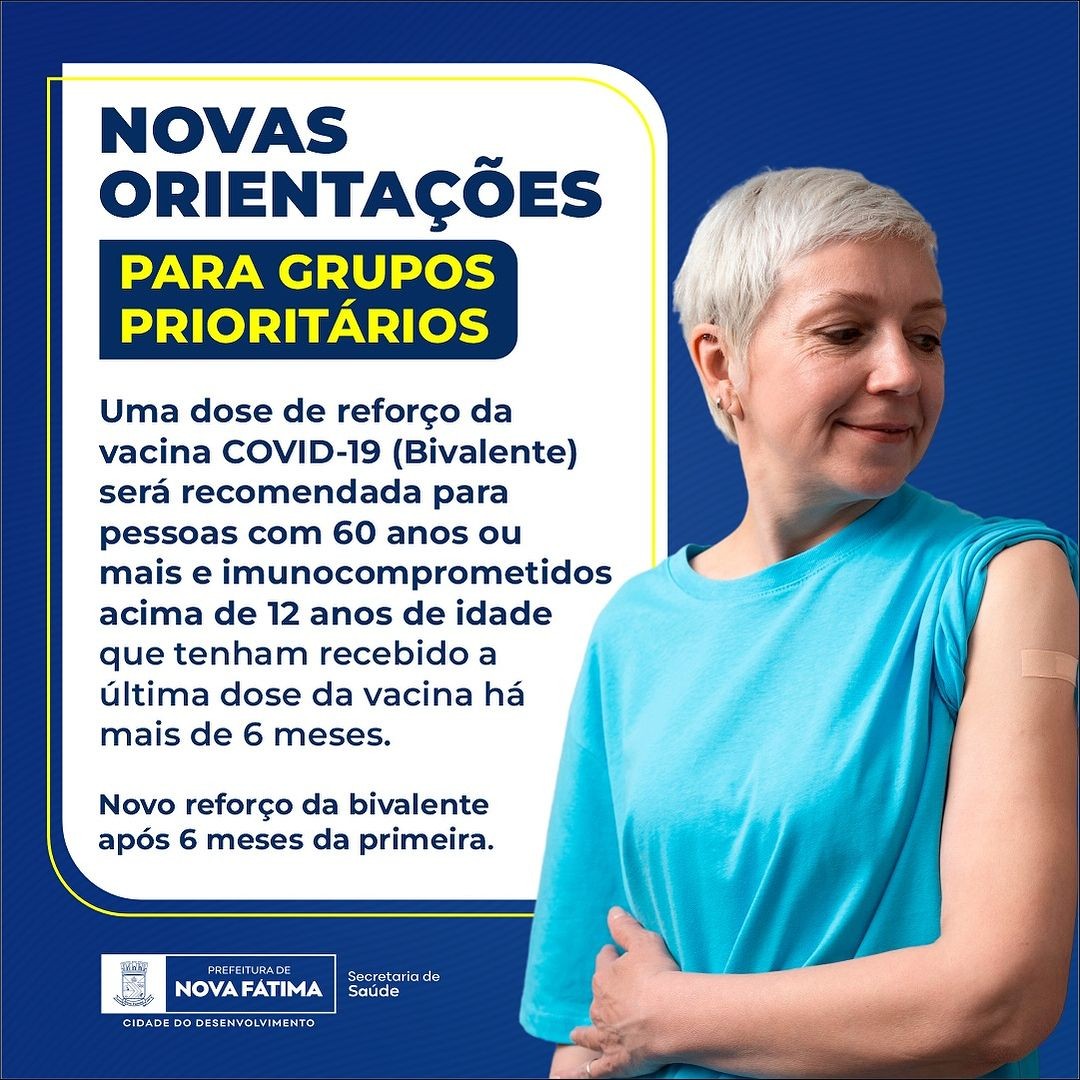 NOVAS ORIENTAÇÕES PARA GRUPOS PRIORITÁRIOS