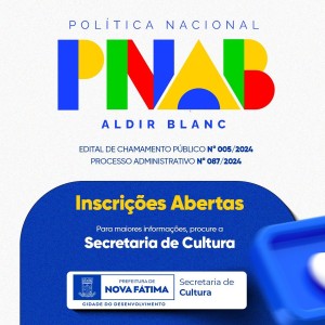 Atenção! Inscrições Abertas.